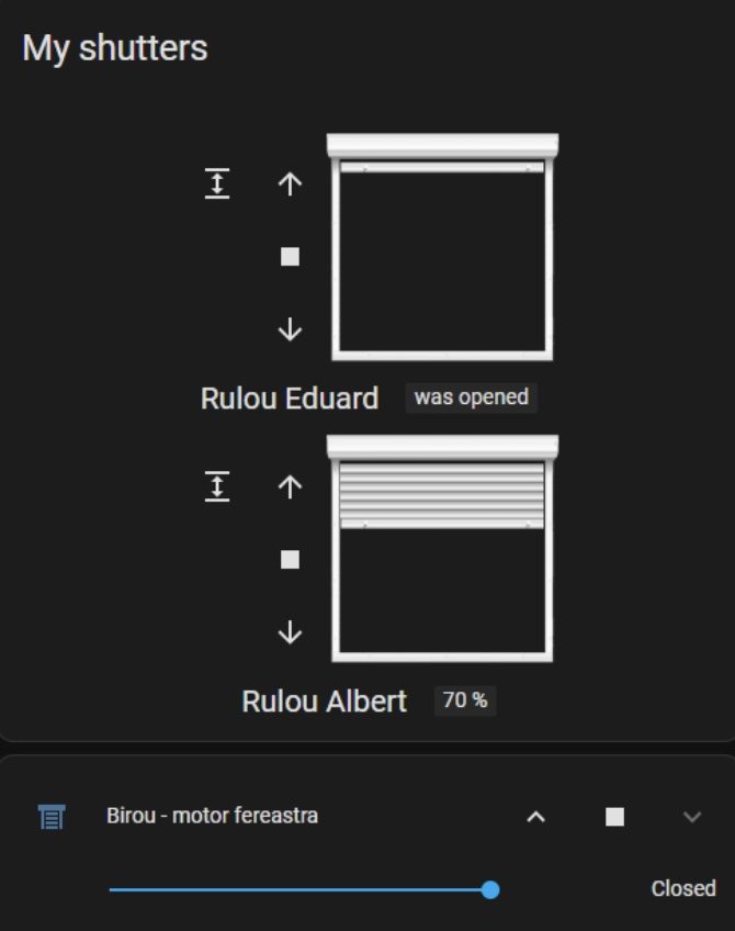 Aplicația: controlul rulourilor