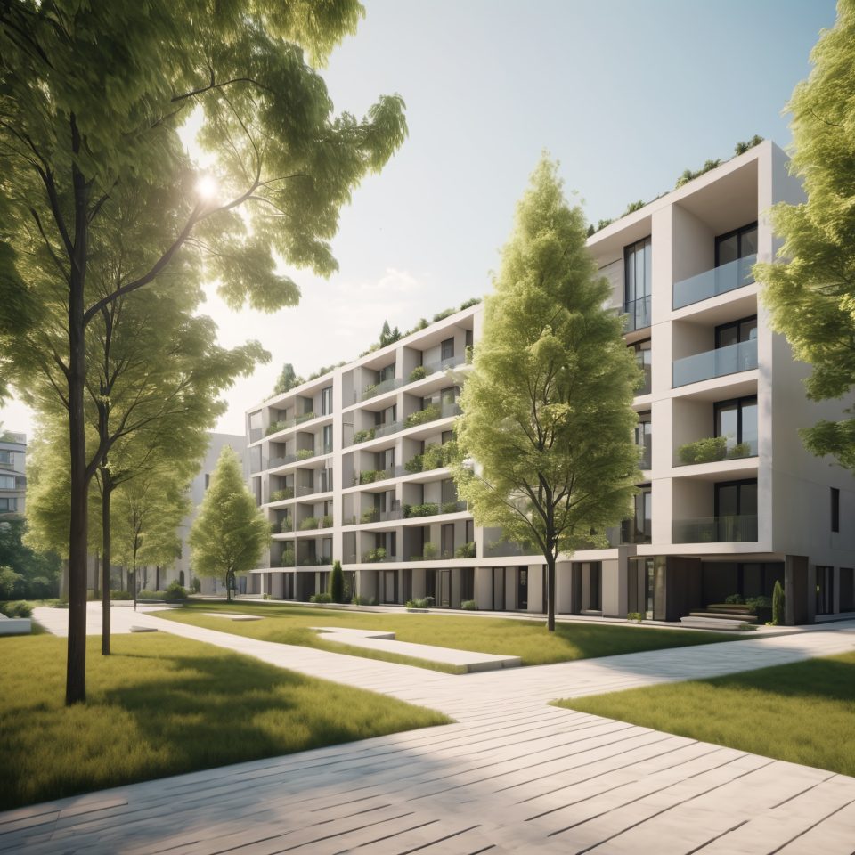 Bloc de apartamente într-un proiect rezidențial