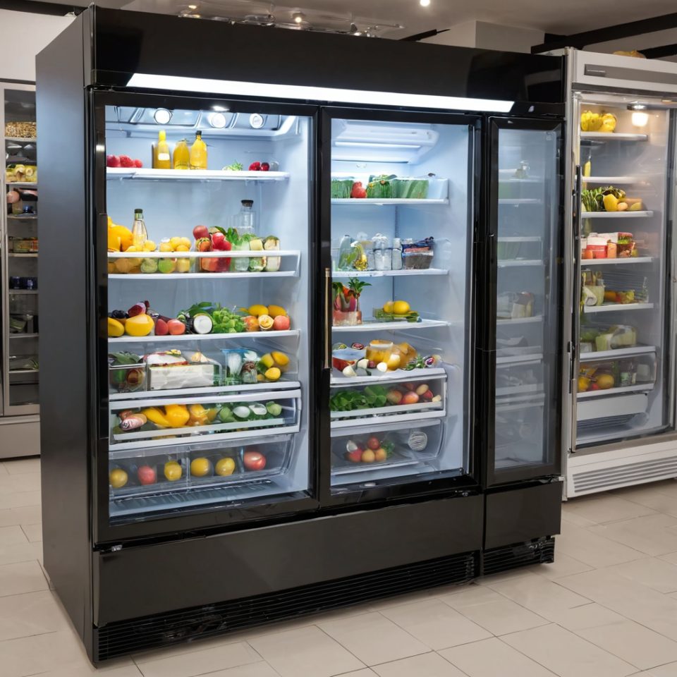 Vitrine frigorifice într-un magazin